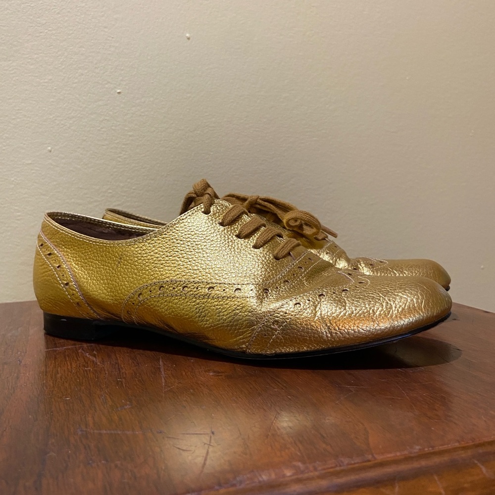 Gold Leather Shoes from Made by Elves